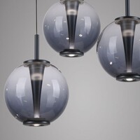 Neuhaus Pure In hoogte/lengte verstelbare én dimbare 10-lichts hanglamp Pure E-Infinity met geïntegreerde LED