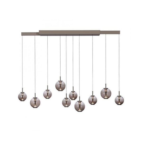 Neuhaus Pure In hoogte/lengte verstelbare én dimbare 10-lichts hanglamp Pure E-Infinity met geïntegreerde LED