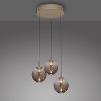 Neuhaus Pure In hoogte verstelbare én dimbare 3-lichts hanglamp Pure E-Infinity met geïntegreerde LED