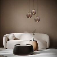 Neuhaus Pure In hoogte verstelbare én dimbare 3-lichts hanglamp Pure E-Infinity met geïntegreerde LED