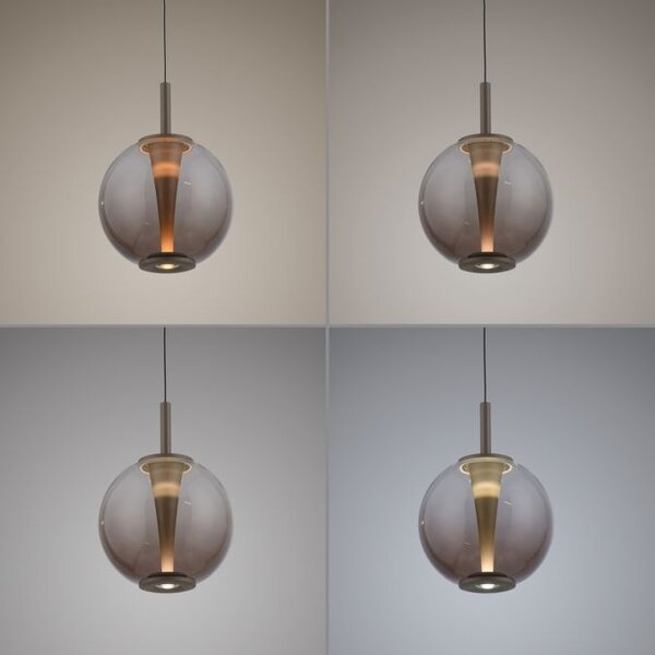 Neuhaus Pure In hoogte verstelbare én dimbare 1-lichts hanglamp Pure Infinity met geïntegreerde LED