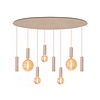 Highlight 8-lichts hanglamp Locarno