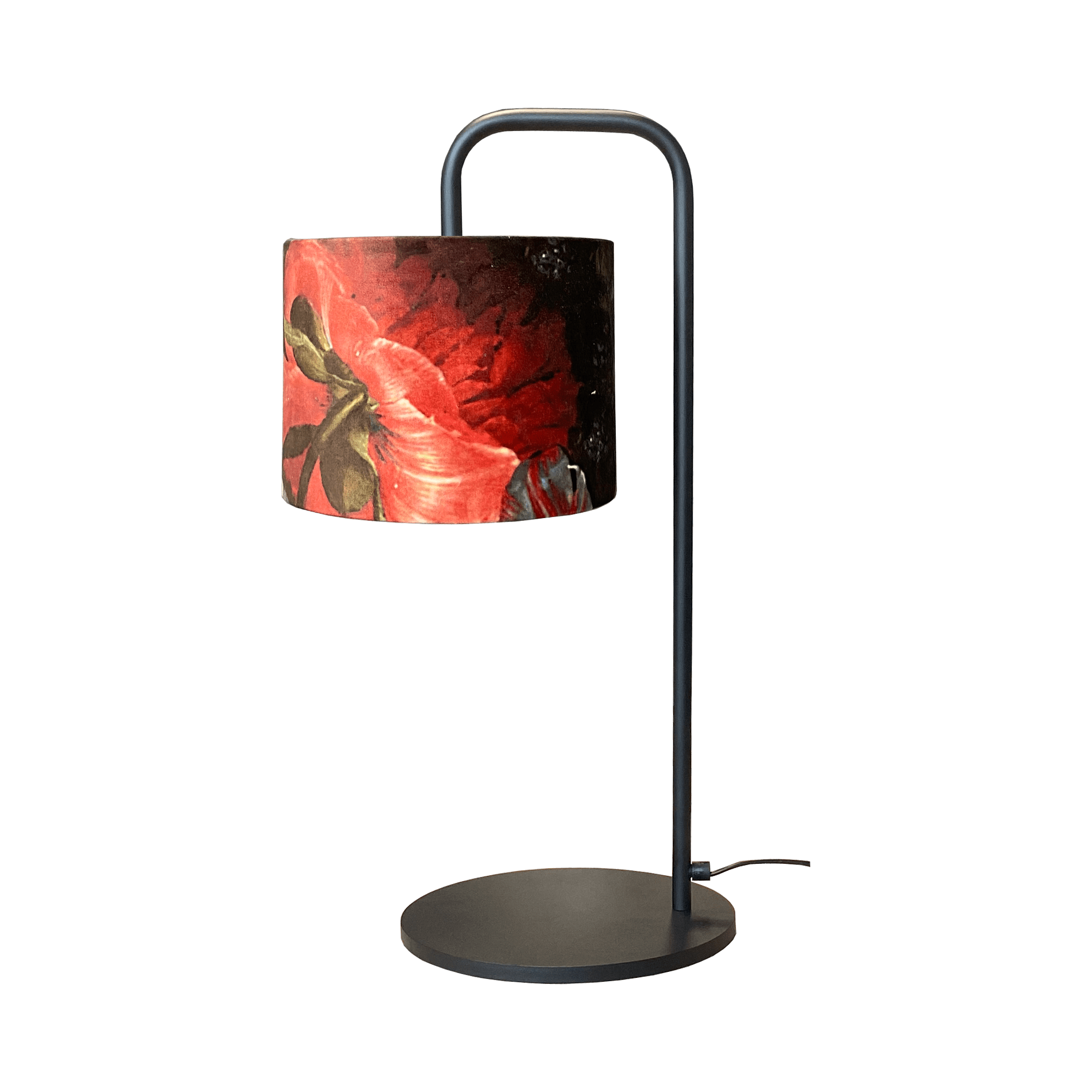 voet: mat zwart - kap: artik bloem