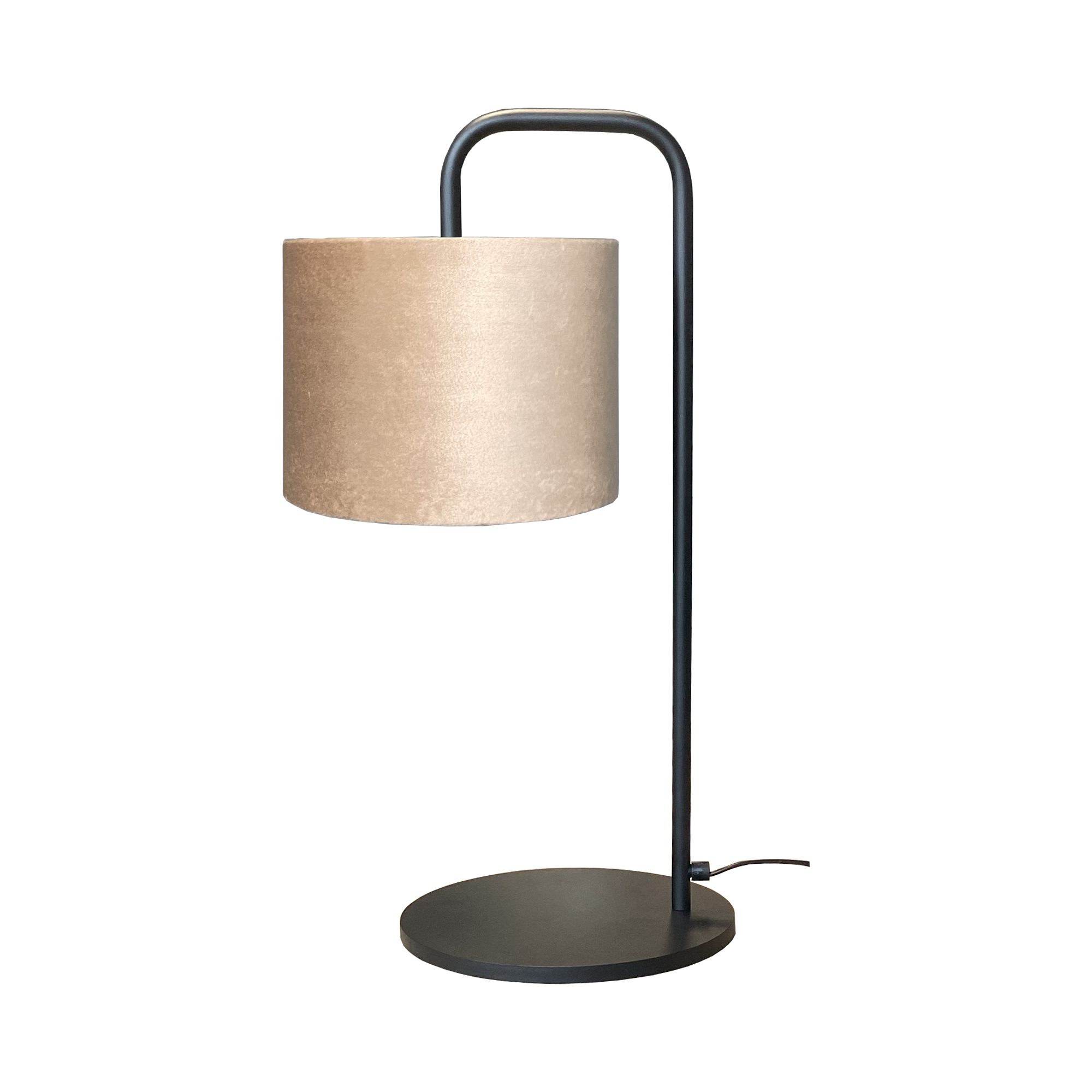 voet: mat zwart - kap: zand