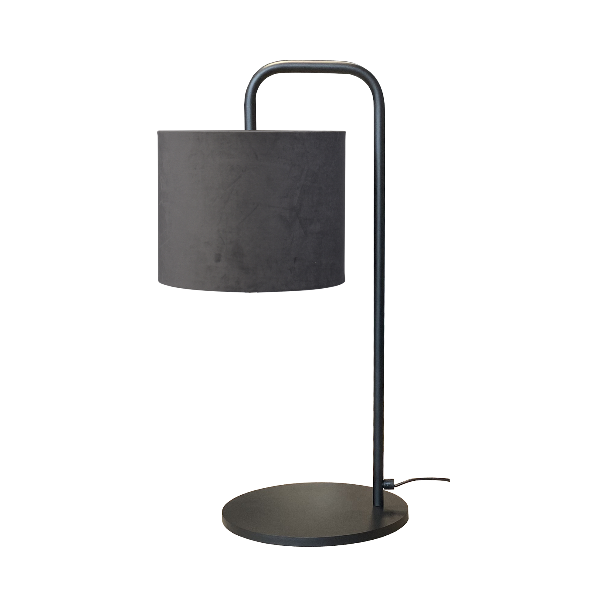 voet: mat zwart - kap: grijs