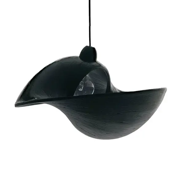 VillaFlor Hanglamp Bamboo | Shell zwart