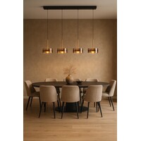 Highlight Dimbare 4-lichts hanglamp Enzo met geïntegreerde LED