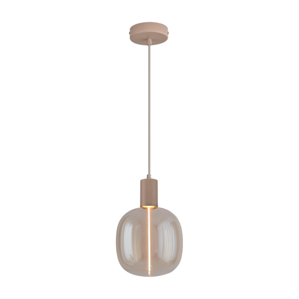 Masterlight 1-lichts hanglamp Tence - beige