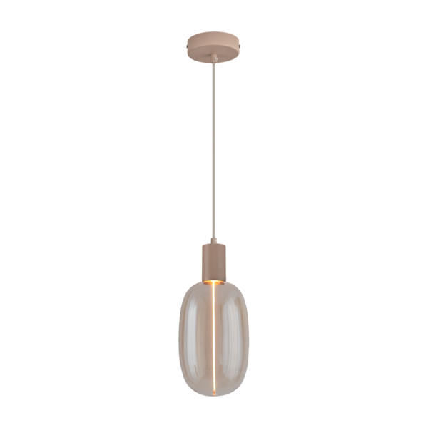Masterlight 1-lichts hanglamp Tence - beige