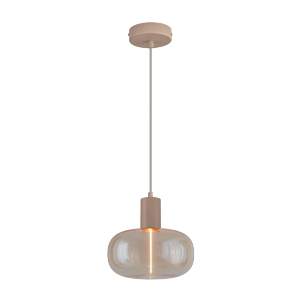 Masterlight 1-lichts hanglamp Tence - beige