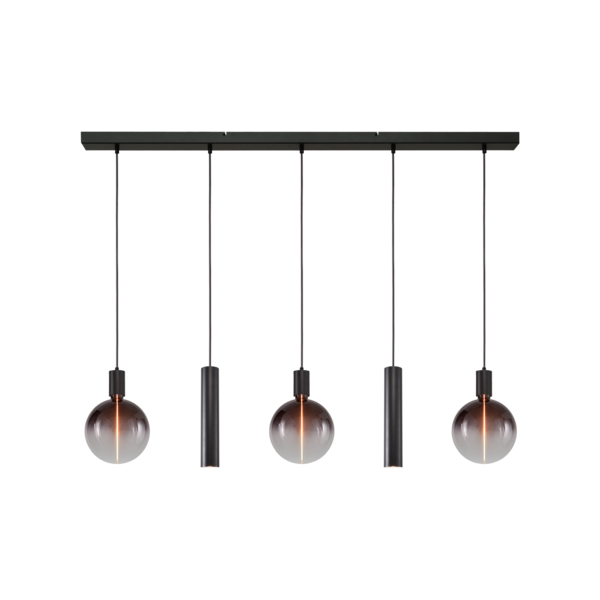 Masterlight 5-lichts hanglamp Tence - L 130 cm x B 8 cm