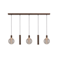 Masterlight 5-lichts hanglamp Tence - L 130 cm x B 8 cm