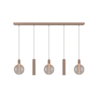 Masterlight 5-lichts hanglamp Tence - L 130 cm x B 8 cm