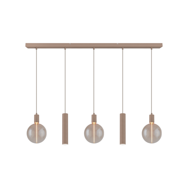 Masterlight 5-lichts hanglamp Tence - L 130 cm x B 8 cm