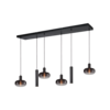 Masterlight 6-lichts hanglamp Tence - L 130 cm x B 25 cm