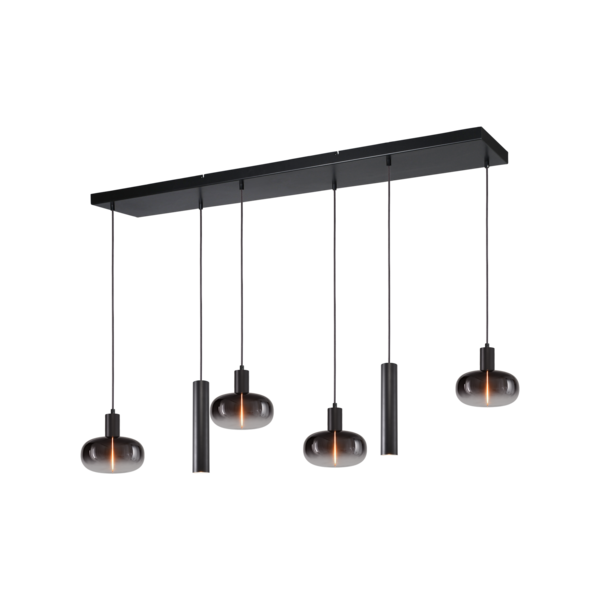 Masterlight 6-lichts hanglamp Tence - L 130 cm x B 25 cm