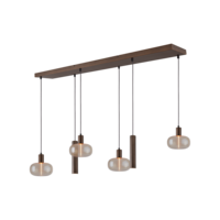 Masterlight 6-lichts hanglamp Tence - L 130 cm x B 25 cm