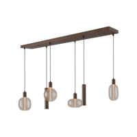 Masterlight 6-lichts hanglamp Tence - L 130 cm x B 25 cm