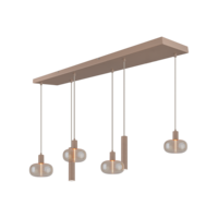 Masterlight 6-lichts hanglamp Tence - L 130 cm x B 25 cm