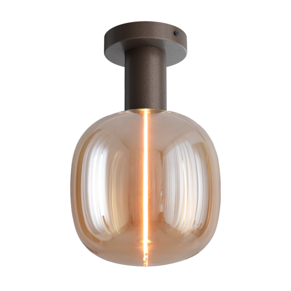 Masterlight 1-lichts plafondlamp Tence - cacaobruin