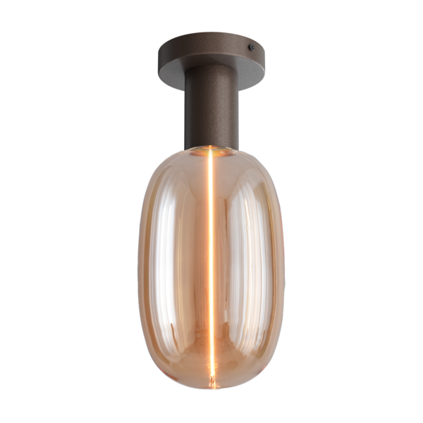 Masterlight 1-lichts plafondlamp Tence - cacaobruin