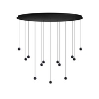 Expotrading Dimbare , ovaalvormige 13-lichts hanglamp Grace met geïntegreerde LED