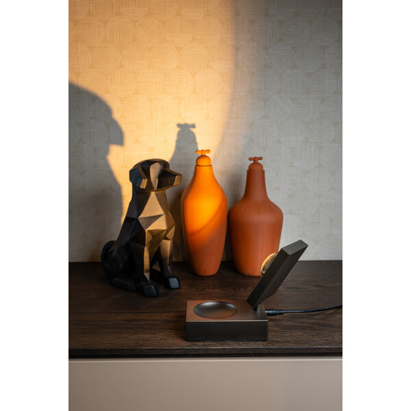 Expotrading 3-staps dimbare tafellamp Jake Cube met geïntegreerde LED