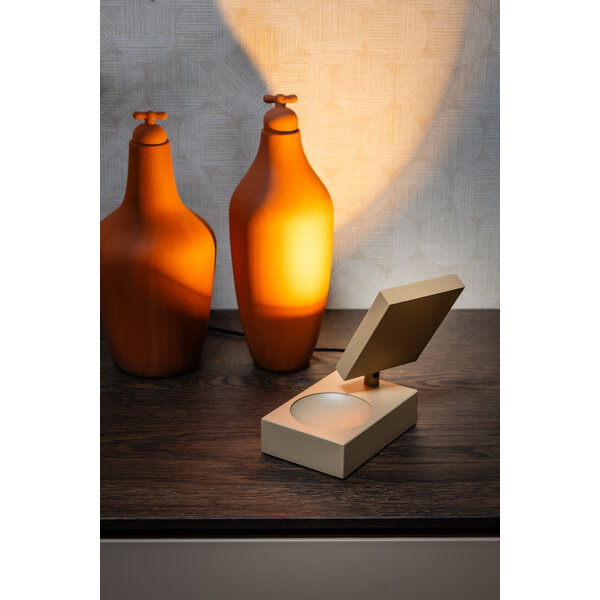 Expotrading 3-staps dimbare tafellamp Jake Cube met geïntegreerde LED