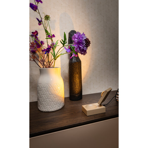 Expotrading 3-staps dimbare tafellamp Jake Cube met geïntegreerde LED