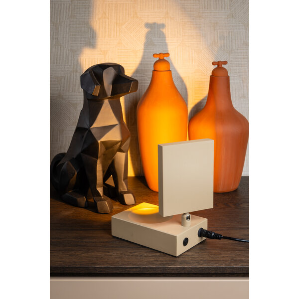 Expotrading 3-staps dimbare tafellamp Jake Cube met geïntegreerde LED