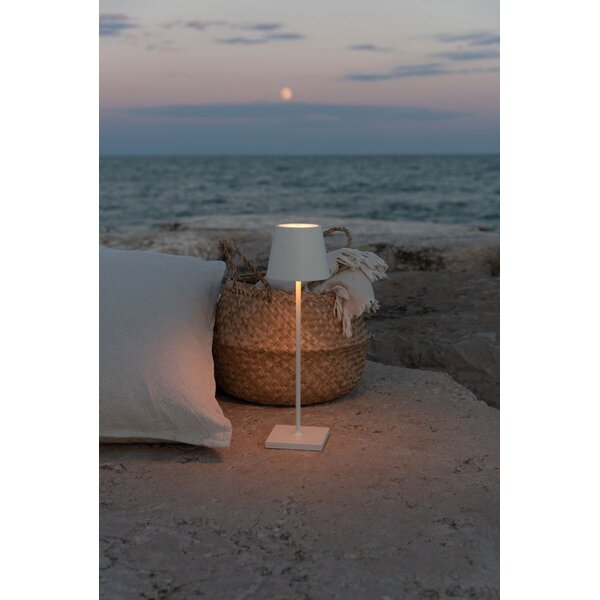 Zafferano Dimbare, draagbare en oplaadbare tafellamp Poldina met geïntegreerde LED