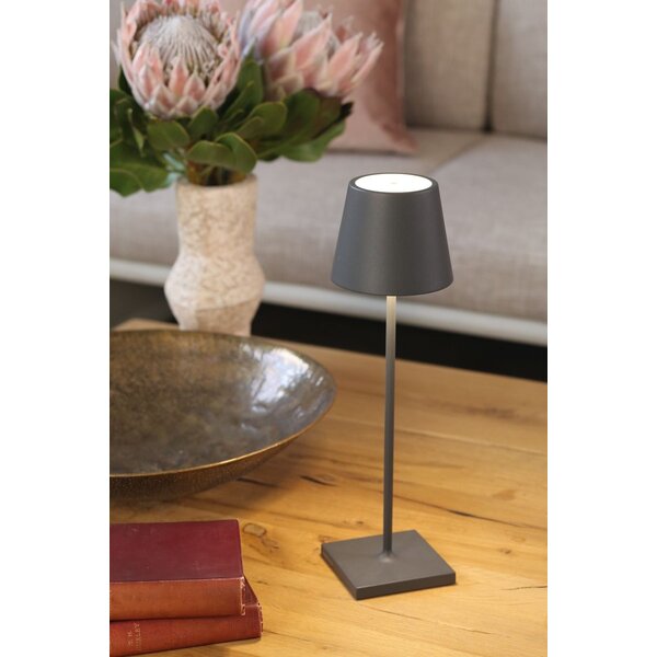 Zafferano Dimbare, draagbare en oplaadbare tafellamp Poldina met geïntegreerde LED