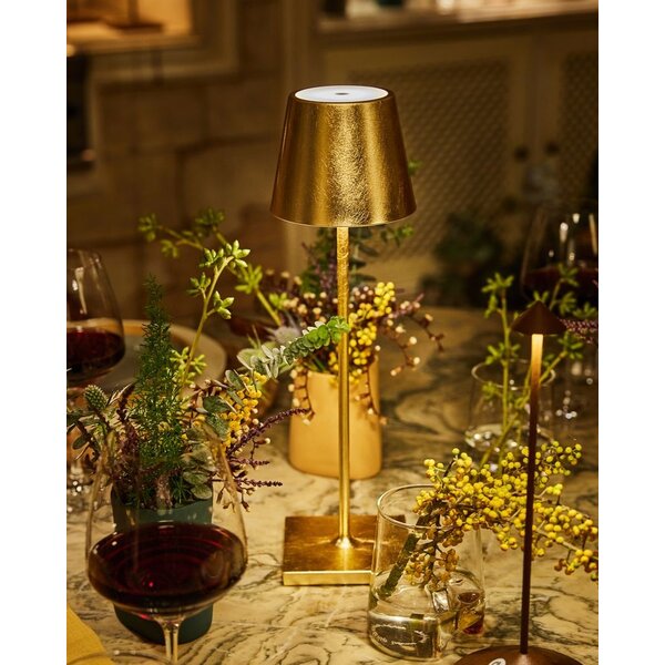 Zafferano Dimbare, draagbare en oplaadbare tafellamp Poldina met geïntegreerde LED