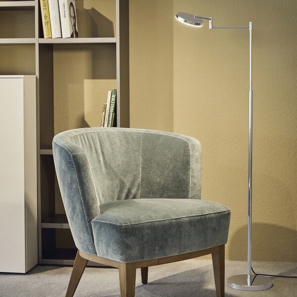 Holtkötter Dimbare, kantelbare en in hoogte verstelbare vloerlamp Plano B met geïntegreerde LED