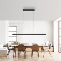 Neuhaus Pure In hoogte verstelbare, uitschuifbare én dimbare hanglamp Adriana Square met geïntegreerde LED