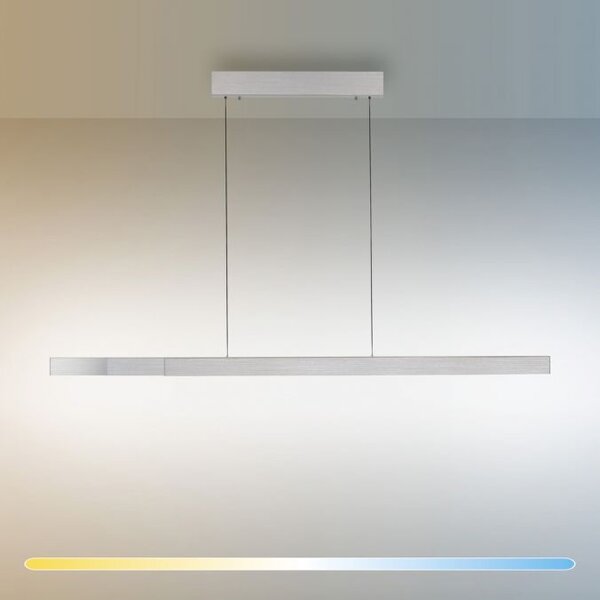 Neuhaus Pure In hoogte verstelbare, uitschuifbare én dimbare hanglamp Adriana Square met geïntegreerde LED
