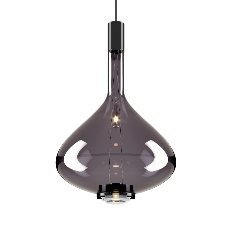 hoogglans rookgrijs/zwart chroom