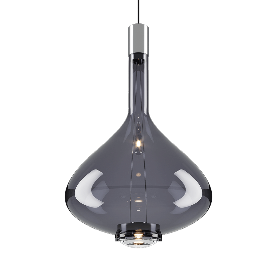 hoogglans rookgrijs/chroom