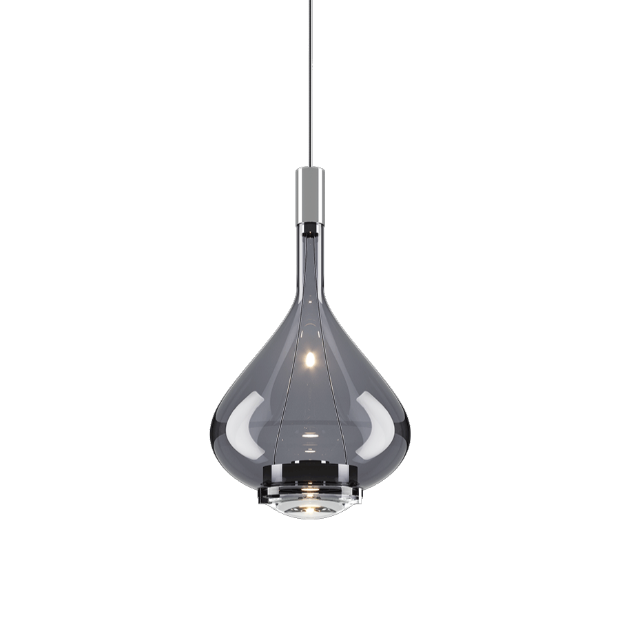 hoogglans rookgrijs/chroom