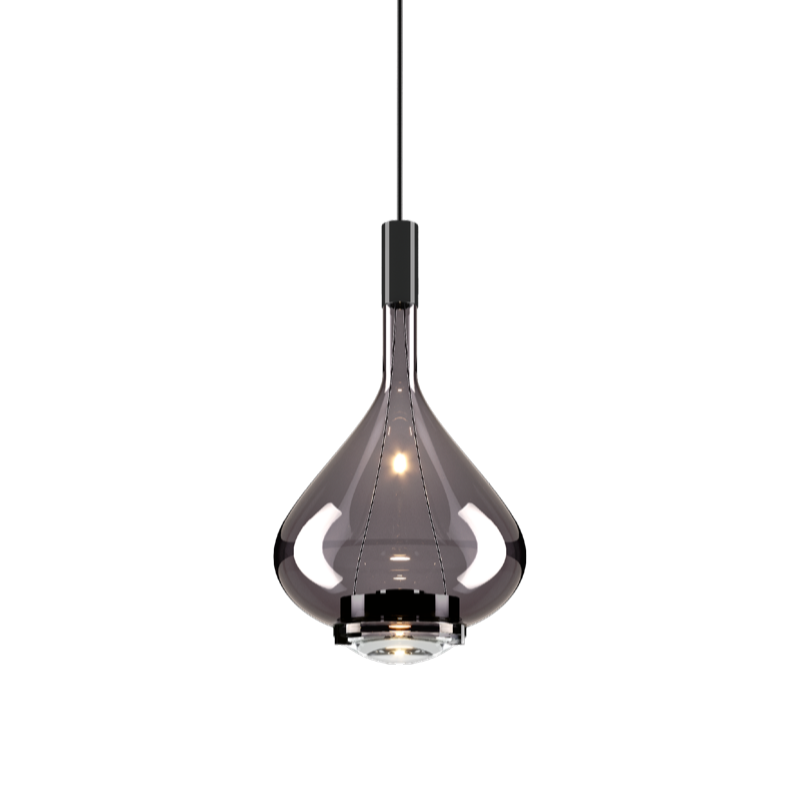 hoogglans rookgrijs/zwart chroom