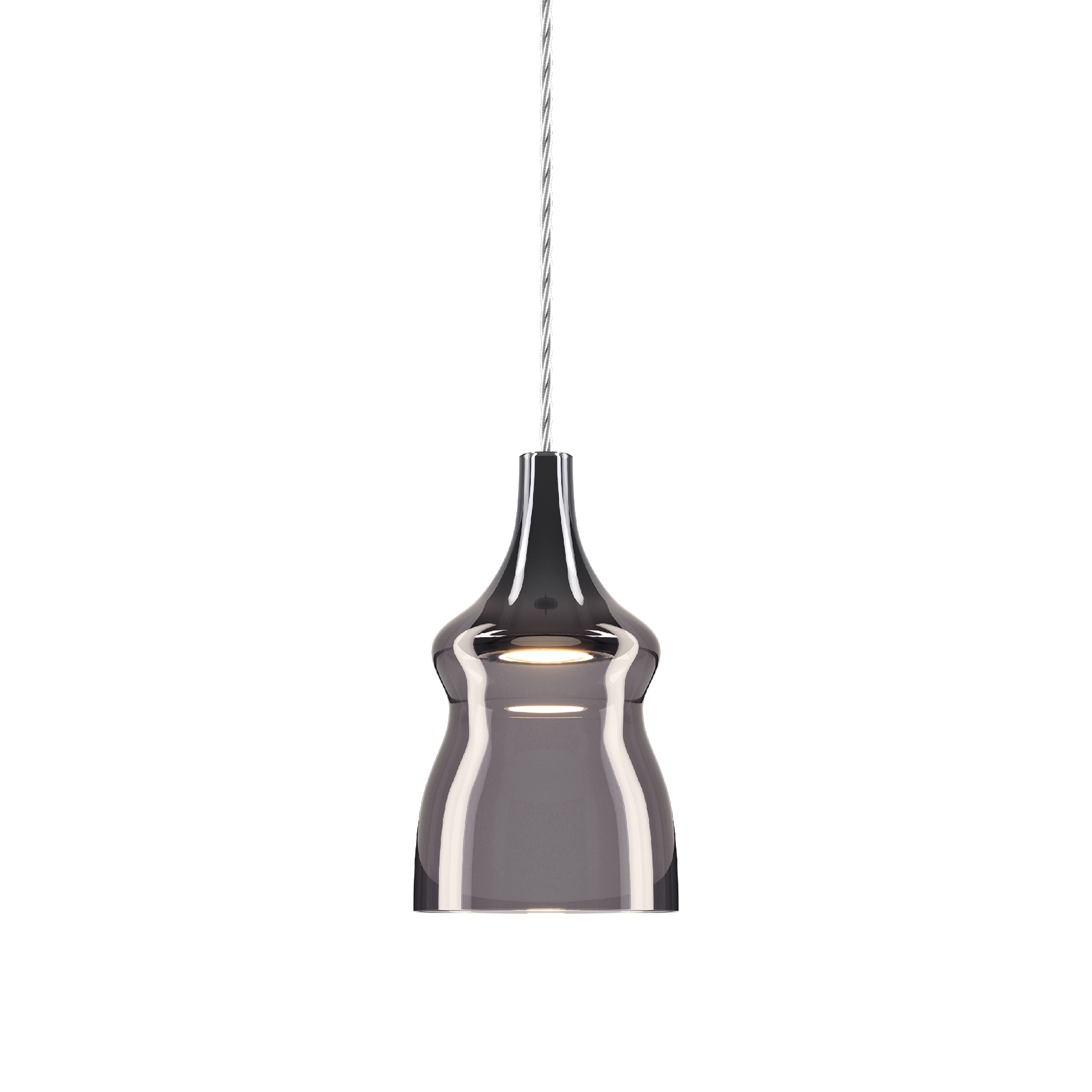 hoogglans rookgrijs/chroom