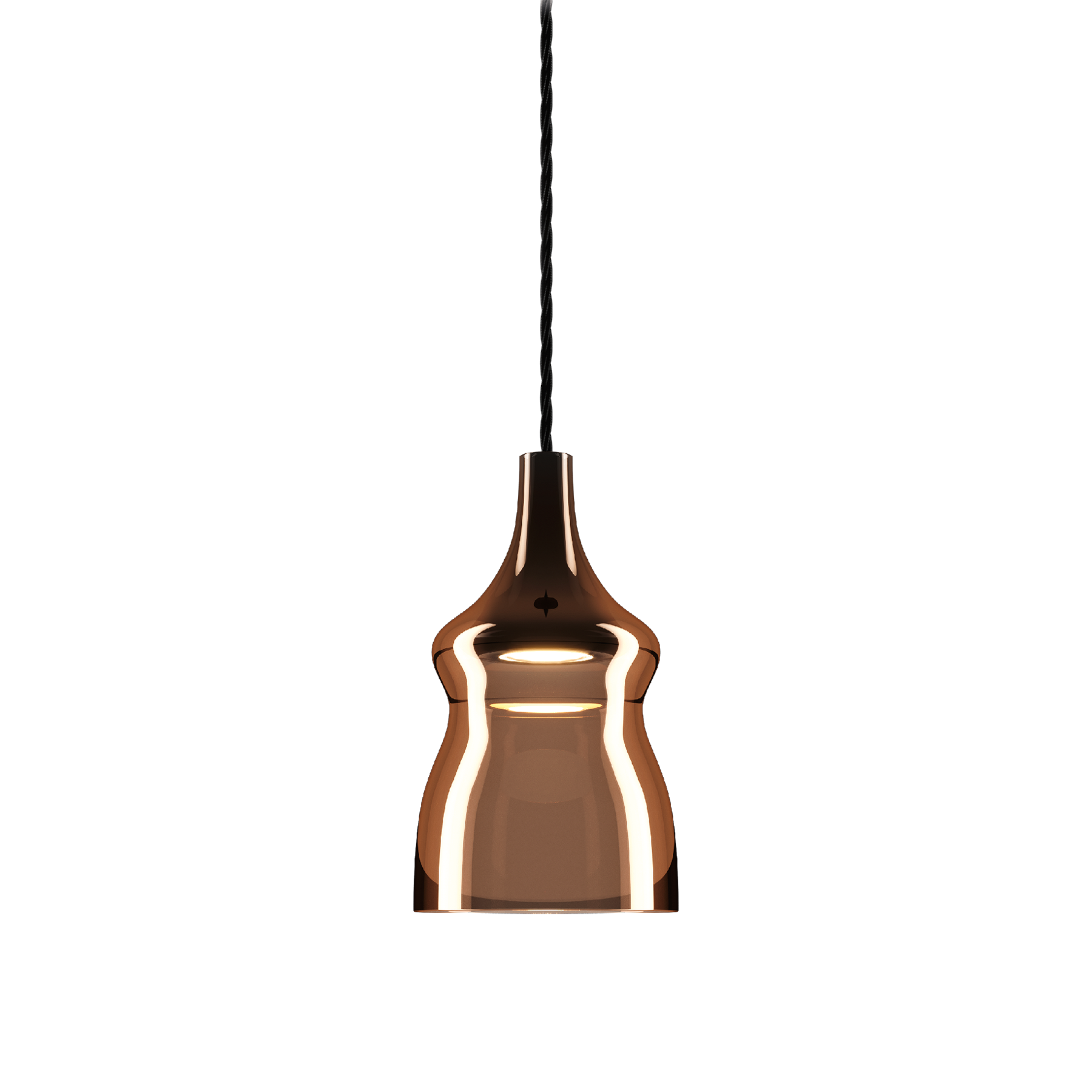 hoogglans brons/zwart