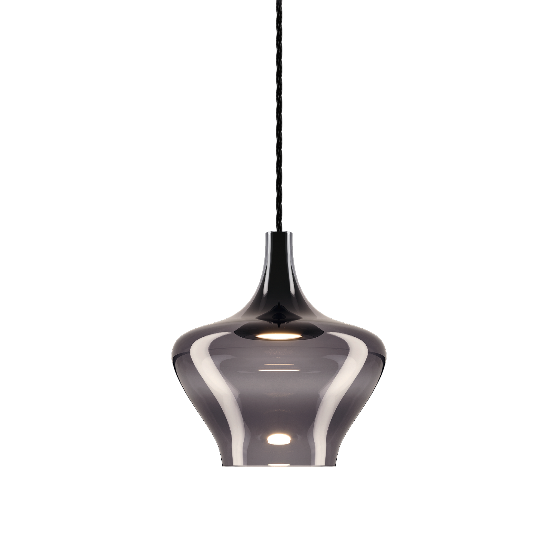 hoogglans smoke/zwart