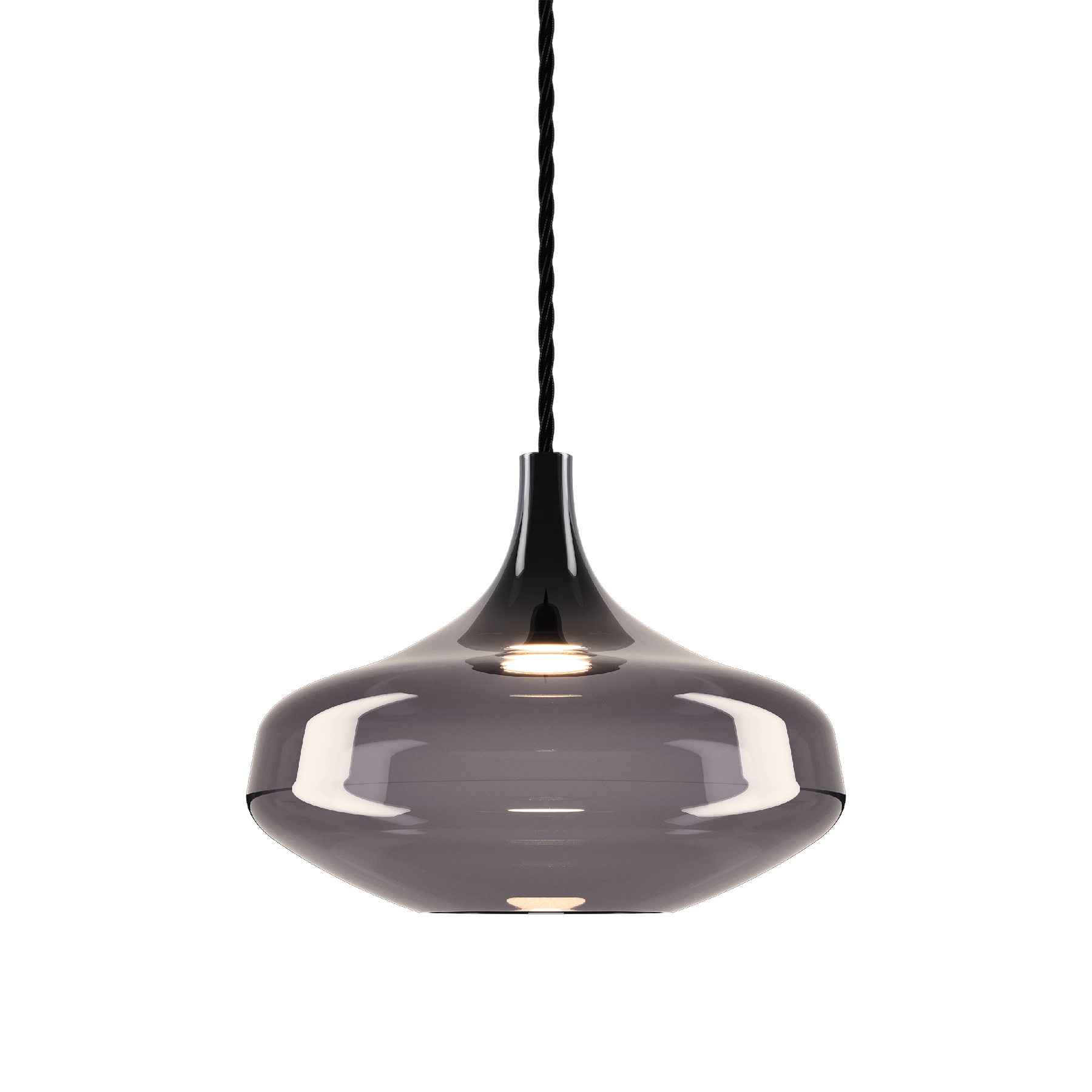 hoogglans rookgrijs/zwart