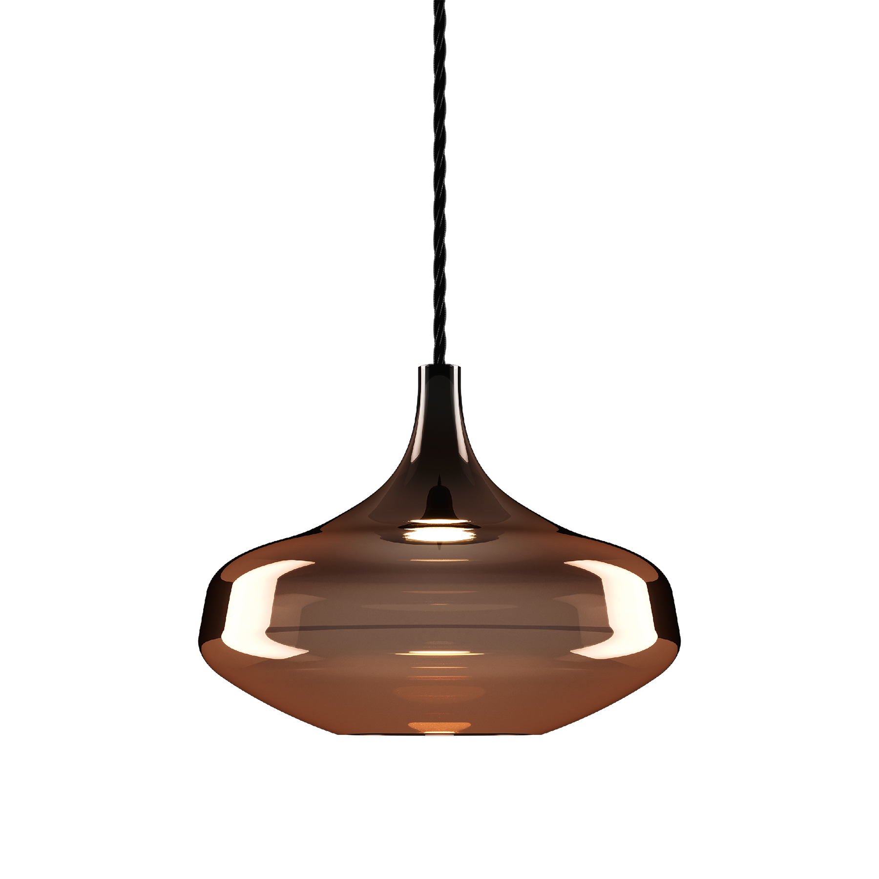 hoogglans brons/zwart