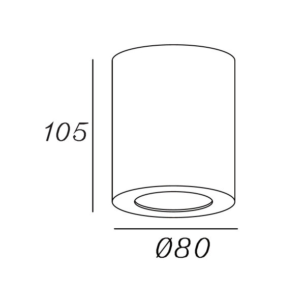 Artdelight Opbouwspot Redondo | IP54