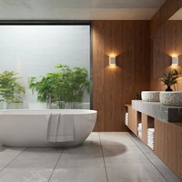 Artdelight 'Dim to Warm' dimbare in- en outdoor 2-lichts wandlamp Diaz L met geïntegreerde LED | IP65