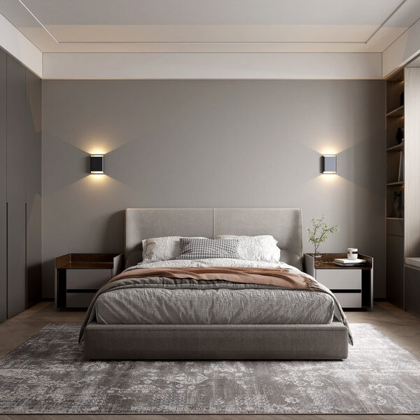 Artdelight 'Dim to Warm' dimbare in- en outdoor 2-lichts wandlamp Diaz L met geïntegreerde LED | IP65