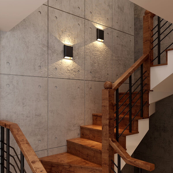 Artdelight 'Dim to Warm' dimbare in- en outdoor 2-lichts wandlamp Diaz L met geïntegreerde LED | IP65