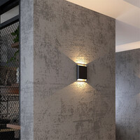 Artdelight 'Dim to Warm' dimbare in- en outdoor 2-lichts wandlamp Diaz L met geïntegreerde LED | IP65